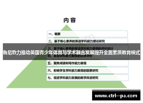 鲁尼致力推动英国青少年体育与学术融合发展提升全面素质教育模式
